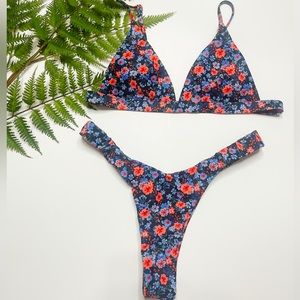 Shein floral 2 piece thong bikini